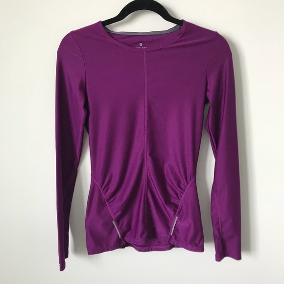 Athleta Tops - Athleta • purple long sleeve running tee